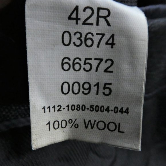 Jos A Bank Blazer Sports Coat Pure Wool Steel Grey 2 Button Dual Vent 42R - Picture 9 of 12